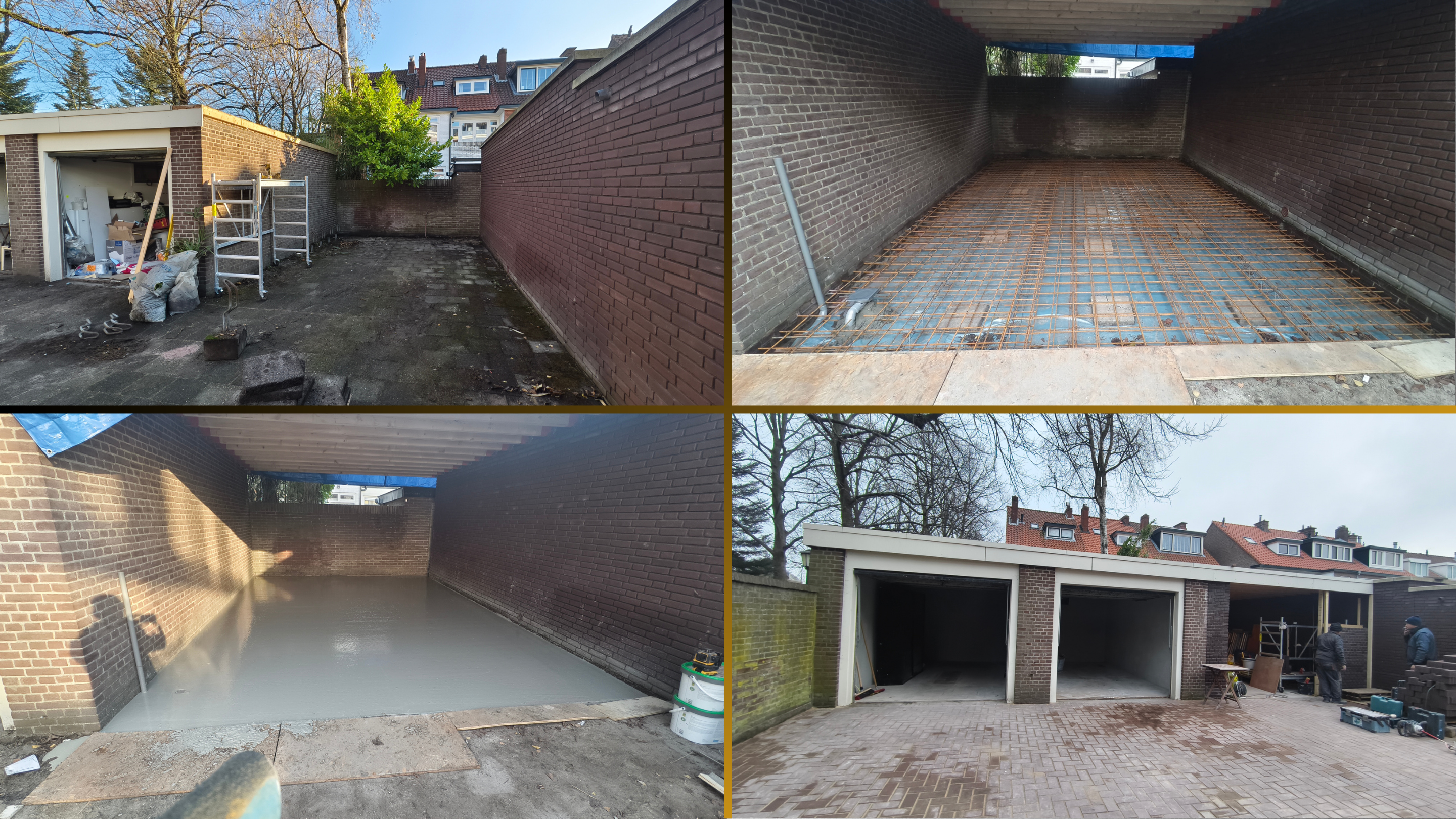 Garage project before and after